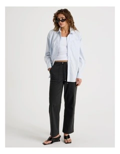 Elastic Waist Utility Pant in Black
