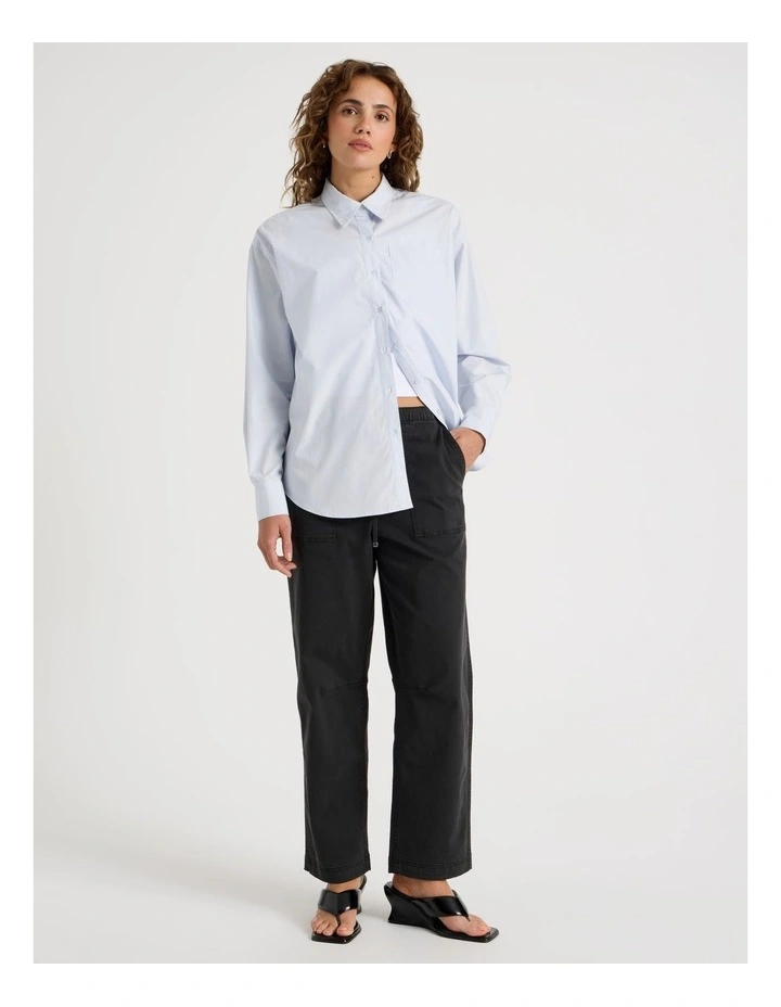 Elastic Waist Utility Pant in Black image 7