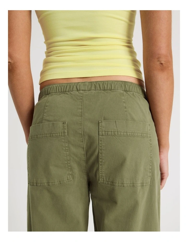 Elastic Waist Utility Pant in Khaki image 6