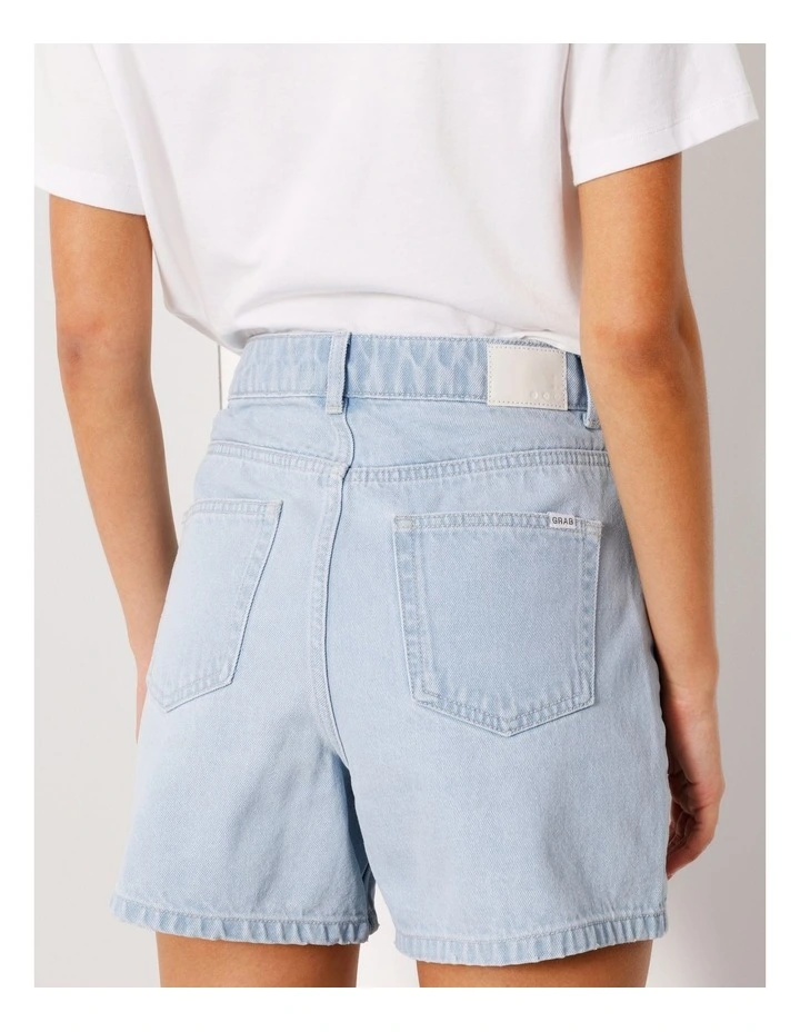 Organic Blend A-Line Denim Short in Ice Blue image 2