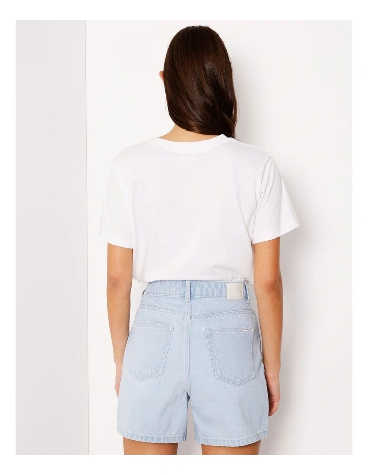 Organic Blend A-Line Denim Short in Ice Blue image 5