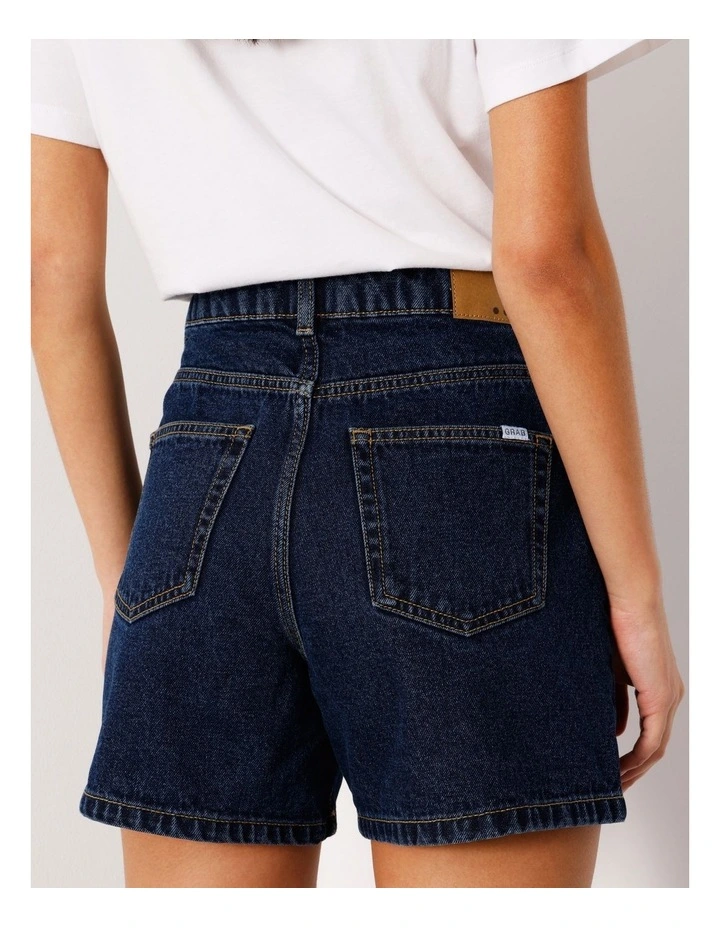 Organic Blend A-Line Denim Short in True Blue image 2