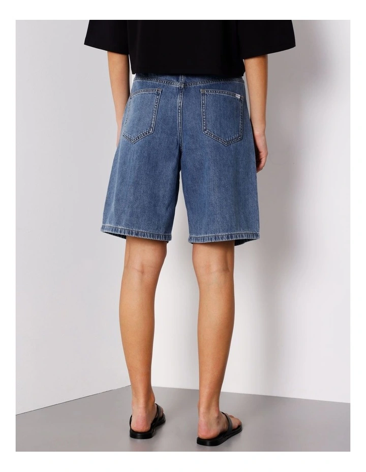 Pleat Front Long Short in Pacific Blue image 6