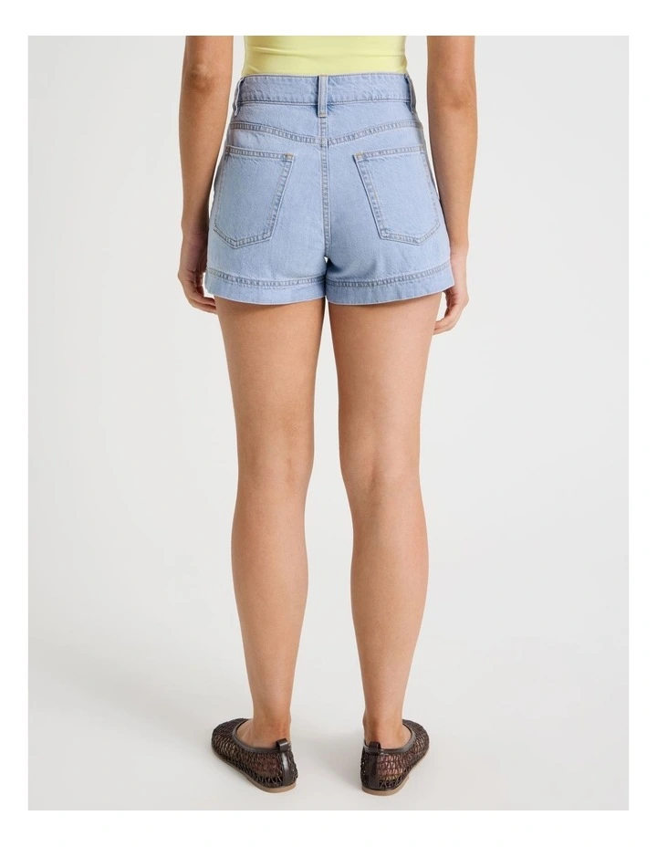 Tie Waist Short in Blue image 5