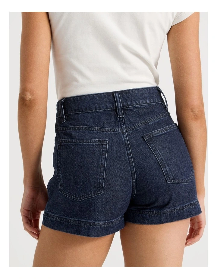 Tie Waist Short in Navy image 6