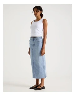 Maxi Skirt in Light Indigo