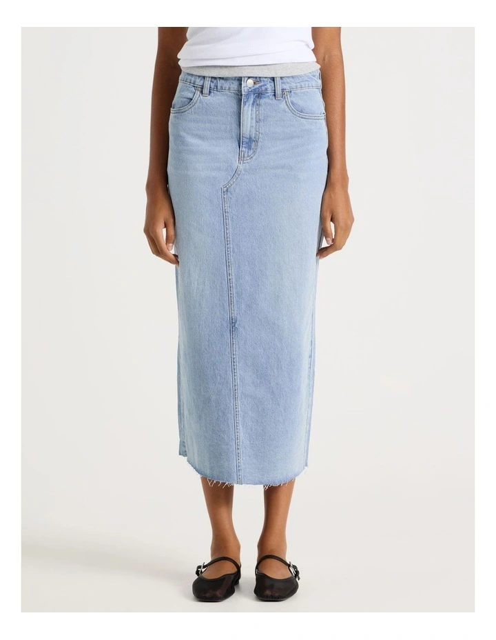 Maxi Skirt in Light Indigo image 2