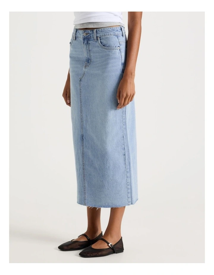 Maxi Skirt in Light Indigo image 5