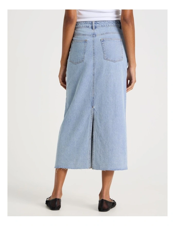 Maxi Skirt in Light Indigo image 6