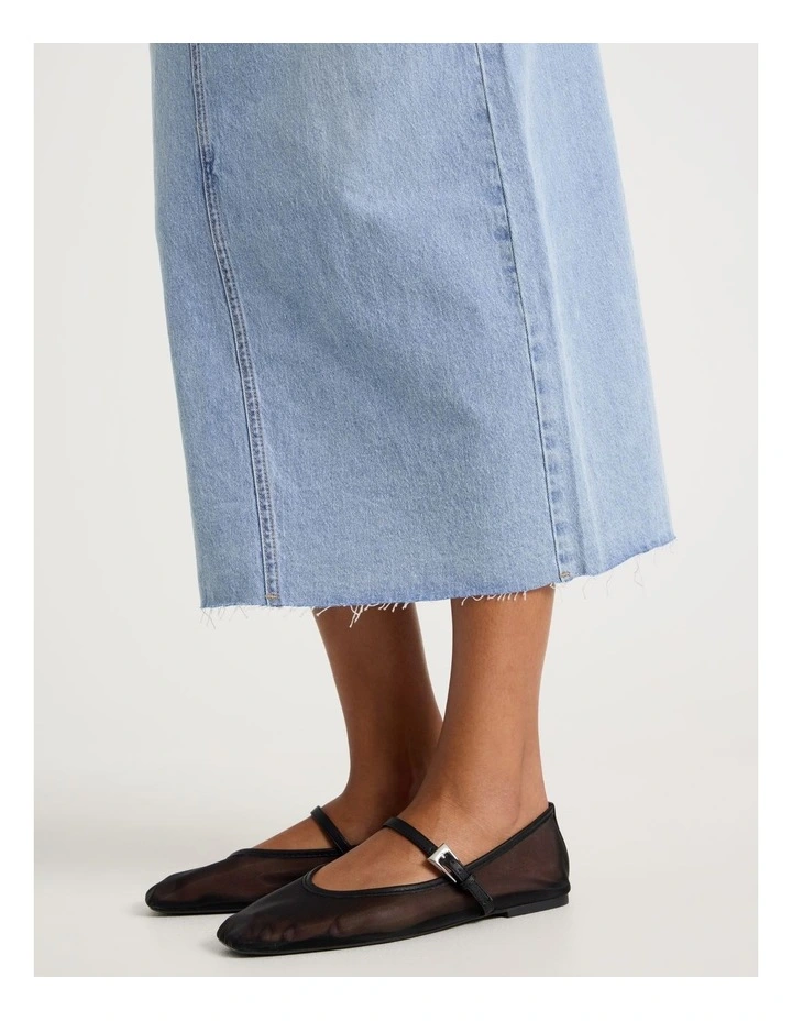 Maxi Skirt in Light Indigo image 7