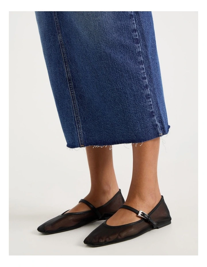 Maxi Skirt in Medium Indigo image 7