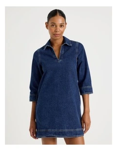 Tunic Dress in Medium Indigo
