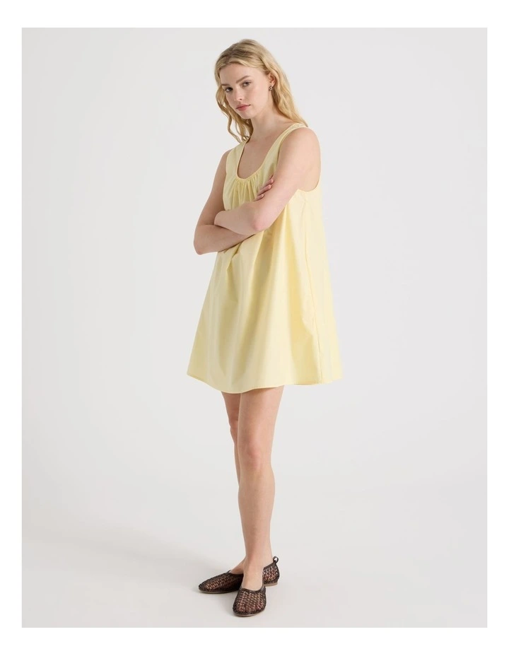 Poplin Mini Dress in Yellow image 3
