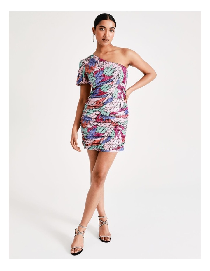 One Shoulder Sequin Mini Dress in