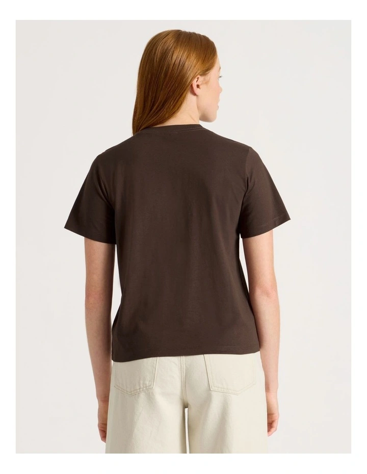 Crew Neck Tee in Shaved Chocolate image 5