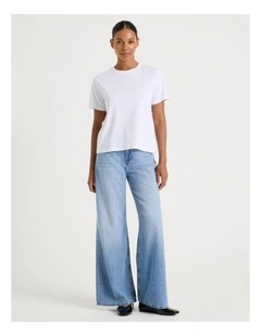 Regular Fit Crew Neck Tee in White