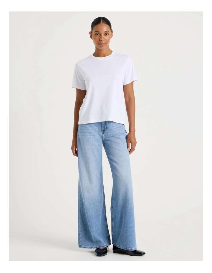 Regular Fit Crew Neck Tee in White image 1