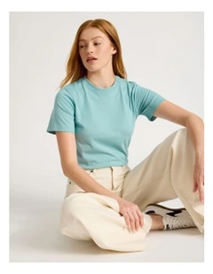 Crew Neck Tee in Blue