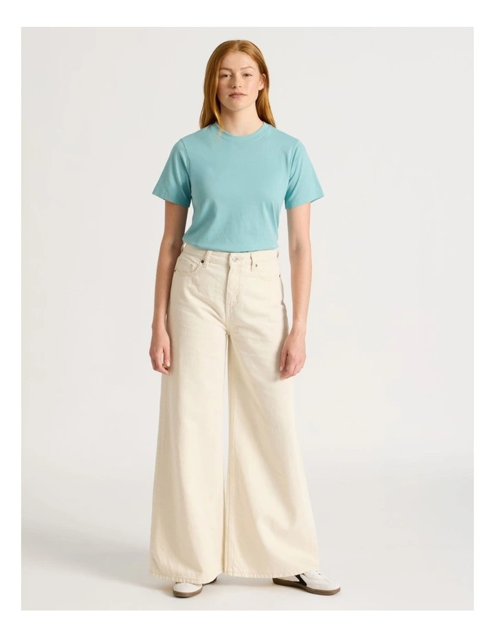 Crew Neck Tee in Blue image 3