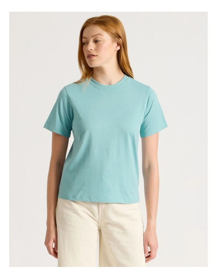 Crew Neck Tee in Blue image 4