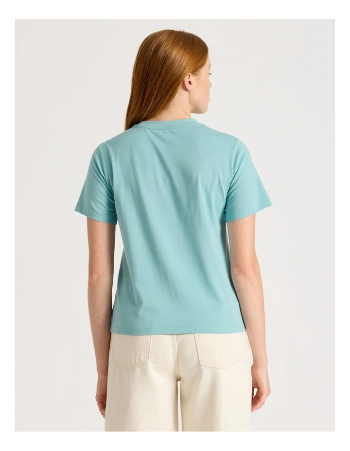 Crew Neck Tee in Blue image 5