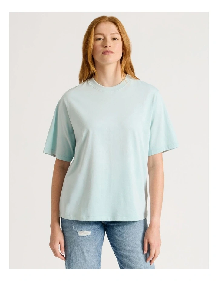 Loose Fit Crew Neck Tee in Blue image 1