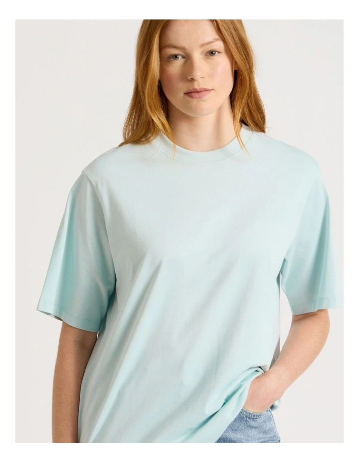 Loose Fit Crew Neck Tee in Blue image 2