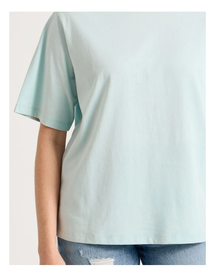 Loose Fit Crew Neck Tee in Blue image 3
