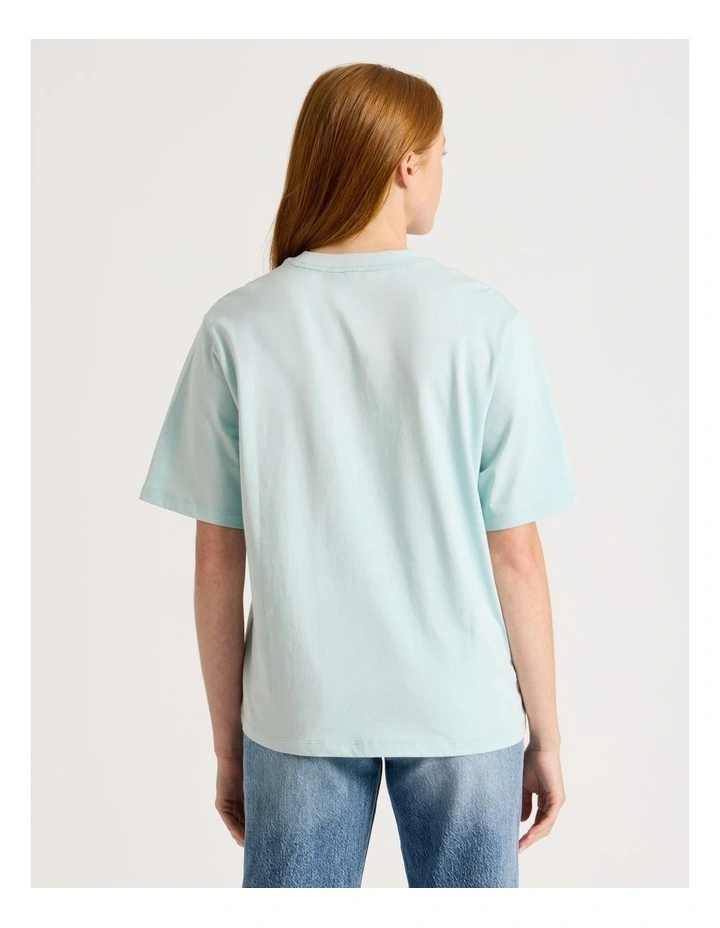 Loose Fit Crew Neck Tee in Blue image 4