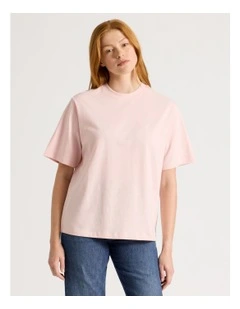 Loose Fit Crew Neck Tee in Lotus