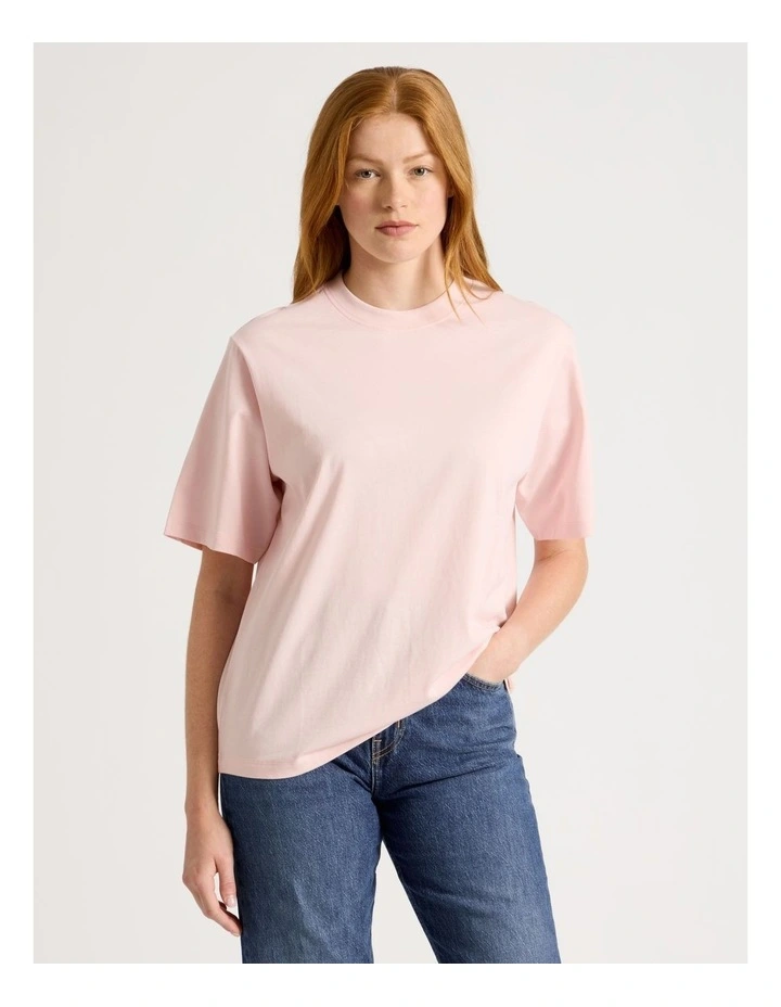 Loose Fit Crew Neck Tee in Lotus image 3