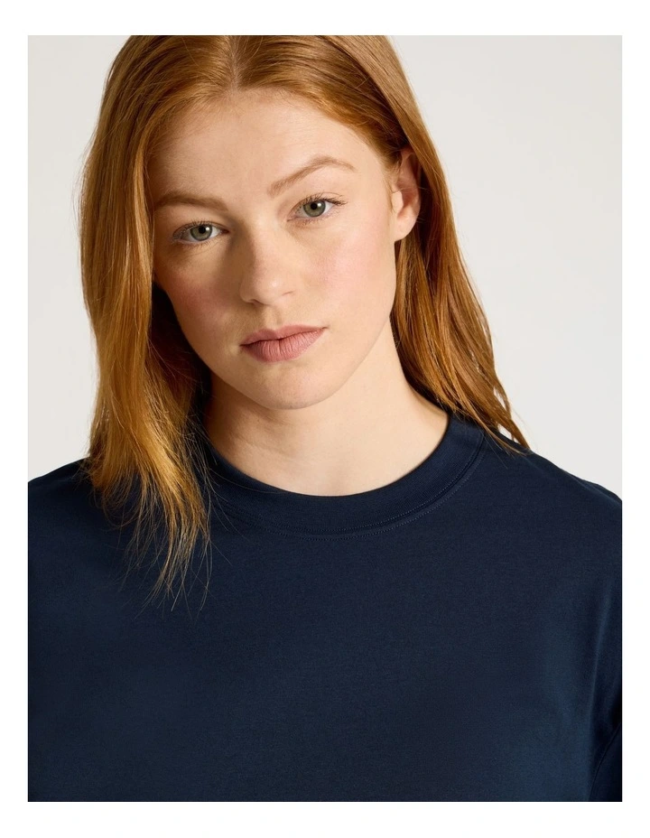 Bell Sleeve Tee in Navy image 5