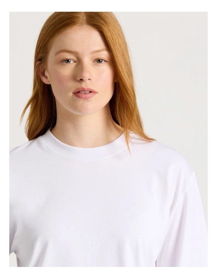 Bell Sleeve Tee in White image 4