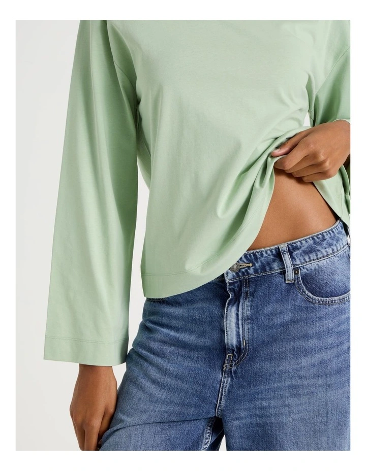 Bell Sleeve Tee in Smoke Green image 4