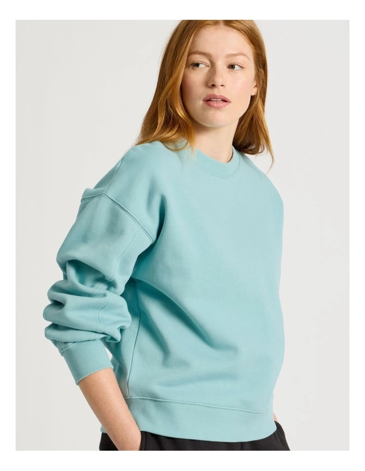 Oversized Sweater With Seam Details in Blue image 5