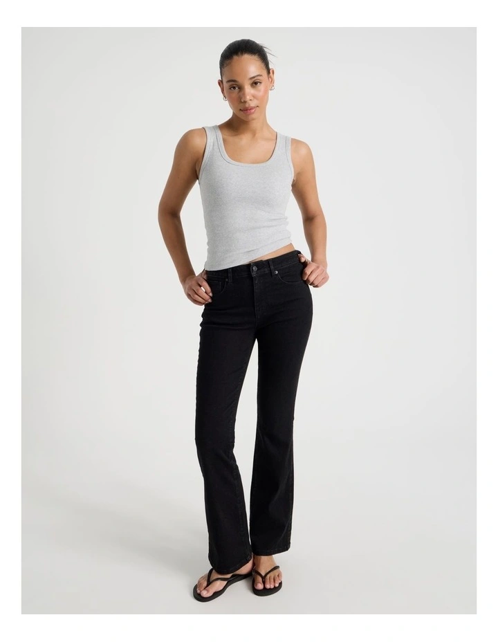 Slim Fit Scoop Neck Tank in Light Heather Grey image 3