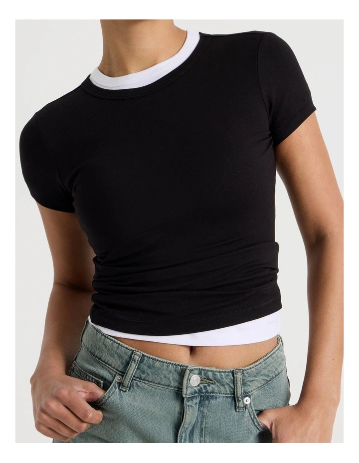 Baby Tee in Black image 2