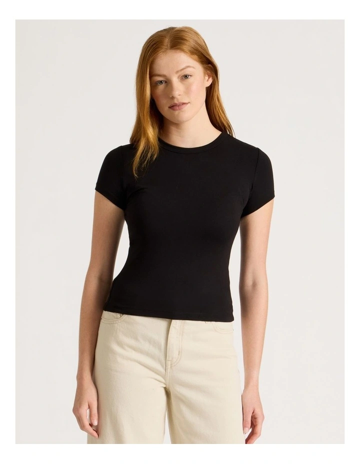 Baby Tee in Black image 4