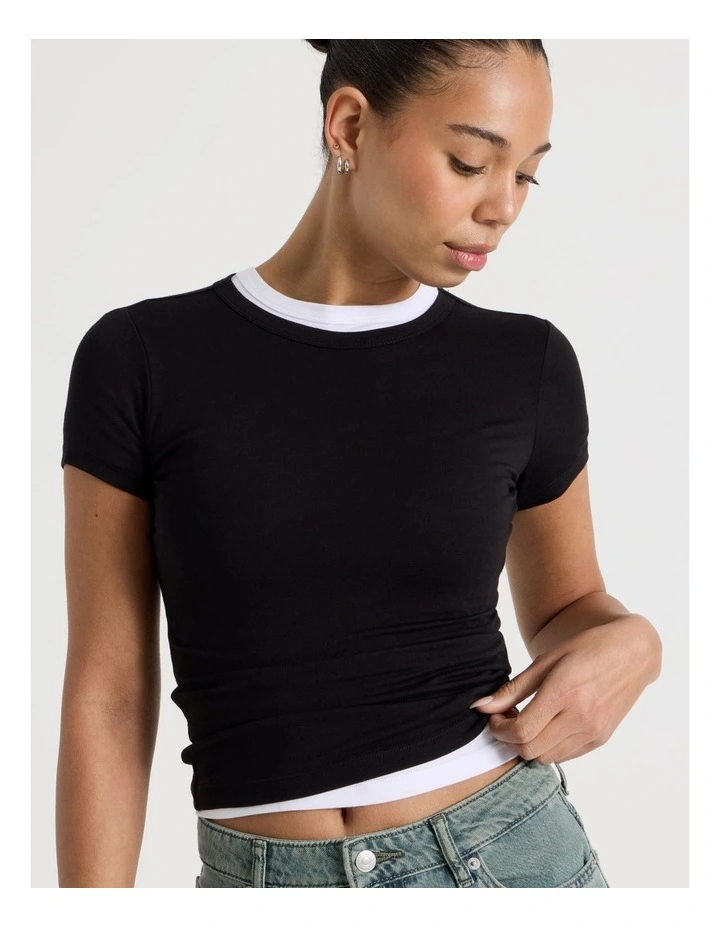 Baby Tee in Black image 7