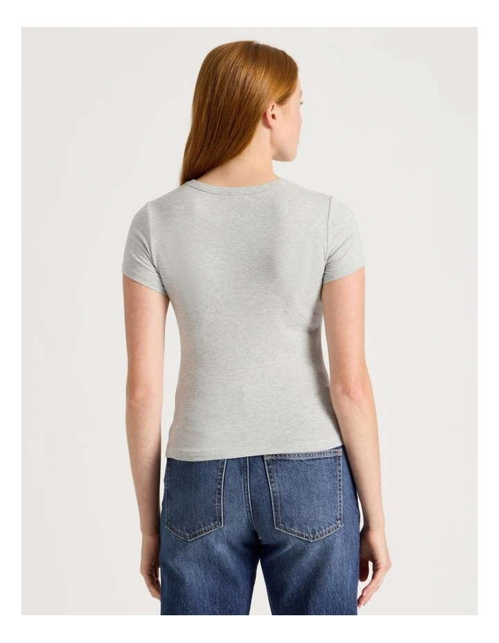 Baby Tee in Light Heather Grey image 6