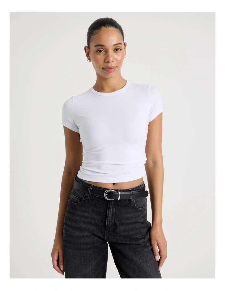 Baby Tee in White image 2