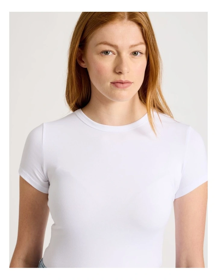 Baby Tee in White image 3