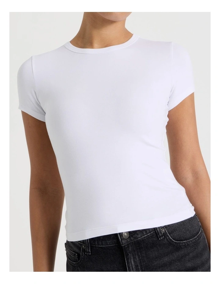 Baby Tee in White image 4