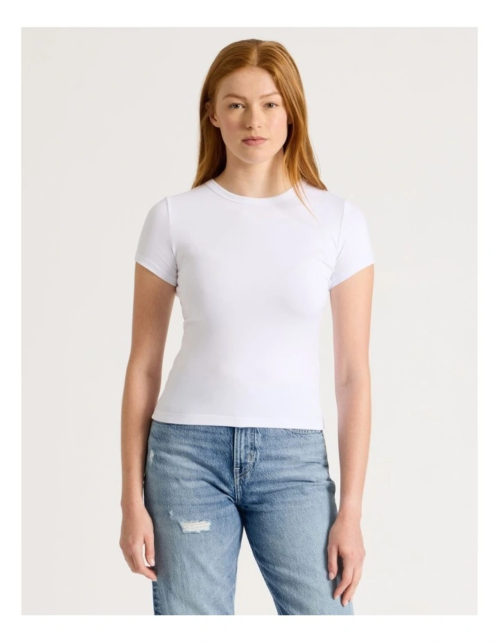 Baby Tee in White image 4