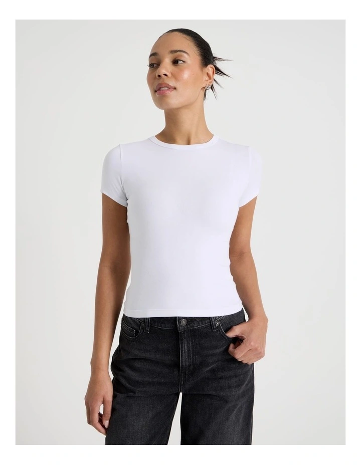 Baby Tee in White image 5