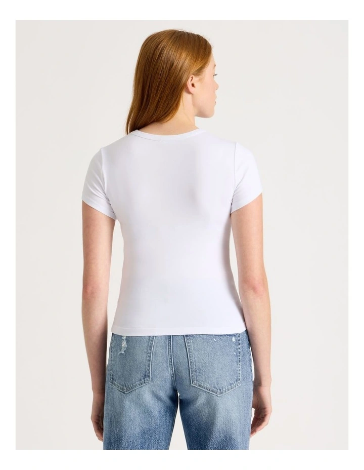 Baby Tee in White image 5