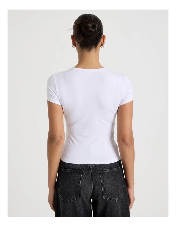 Baby Tee in White image 6