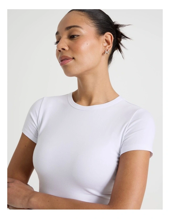Baby Tee in White image 7