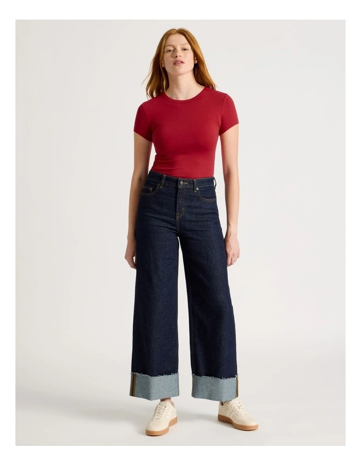 Baby Tee in Cherry Red image 4