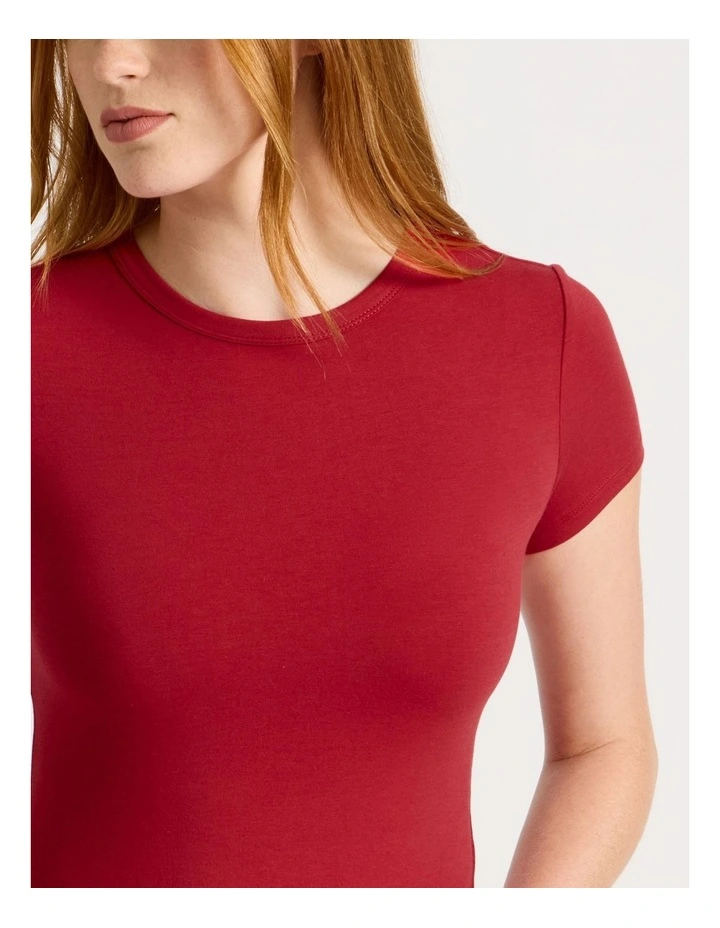 Baby Tee in Cherry Red image 7